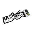thumbnail image 1 of Teclado de piano enrollable portátil Teclado de piano musical de silicona enrollable para 49 teclas negro blanco, 1 of 9