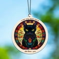 thumbnail image 6 of Black Cat Sunset Stained Glass Suncatcher Ornament – Holiday Ornament with Text for Loved Ones, Family & Friends, Christmas 2025 Decoration, 6 of 6