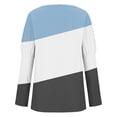 thumbnail image 4 of HVOBTTY Womens Long Sleeve Pullover T Shirt, Fall Tops for Women, Women's Casual Fashion Color Block Crew Neck T Shirt Light Blue, XL, 4 of 4