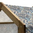 thumbnail image 4 of East Pet House, Vintage Eastern Abstract Floral Pattern with Leaves Grid Style Lines, Outdoor & Indoor Portable Dog Kennel with Pillow and Cover, 5 Sizes, Pale and Dark Blue Beige, by Ambesonne, 4 of 4