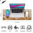 thumbnail image 5 of Happy Thanksgiving Fall Pumpkin Sunflower Large Gaming Mouse Pad Extended Mousepad Gaming with Stitched Edges, Non-Slip Base, Water Resist Keyboard Pad for Gamer, Office & Home, 31.5 X 11.8 in, 5 of 7
