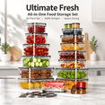 thumbnail image 6 of Carestrong 36 PCS Food Storage Containers with Lids - Leakproof meal Prep Containers Dishwasher and microwave safe Produce Containers Keep Fruits, Vegetables, Berry, Meat Fresh longer, 6 of 9