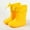 Yellow, variant on BGZLEU Toddler Rain Boots with Handles - Girls baby Kids Waterproof Shoes Boys Rain Boots Lightweight Adorable Cute Solid Rubber mud boots (Yellow, Size 25)