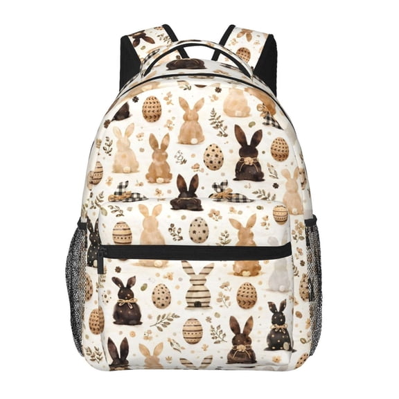 Easter Bunny Pattern Backpack Lightweight Rucksack Travel Bag for Men and Women