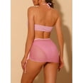 thumbnail image 3 of DARING DIVA Women's Ring Linked Bikini Sets, 3-Piece Swimsuits S Pink, 3 of 6
