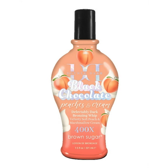 Tan Incorporated Double Dark Black Chocolate Peaches & Cream Tanning Lotion 7.5oz.