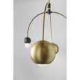 thumbnail image 5 of Modern Two Light Chandelier-Aged Brass Black Finish Bailey Street Home 735-Bel-3371004, 5 of 6