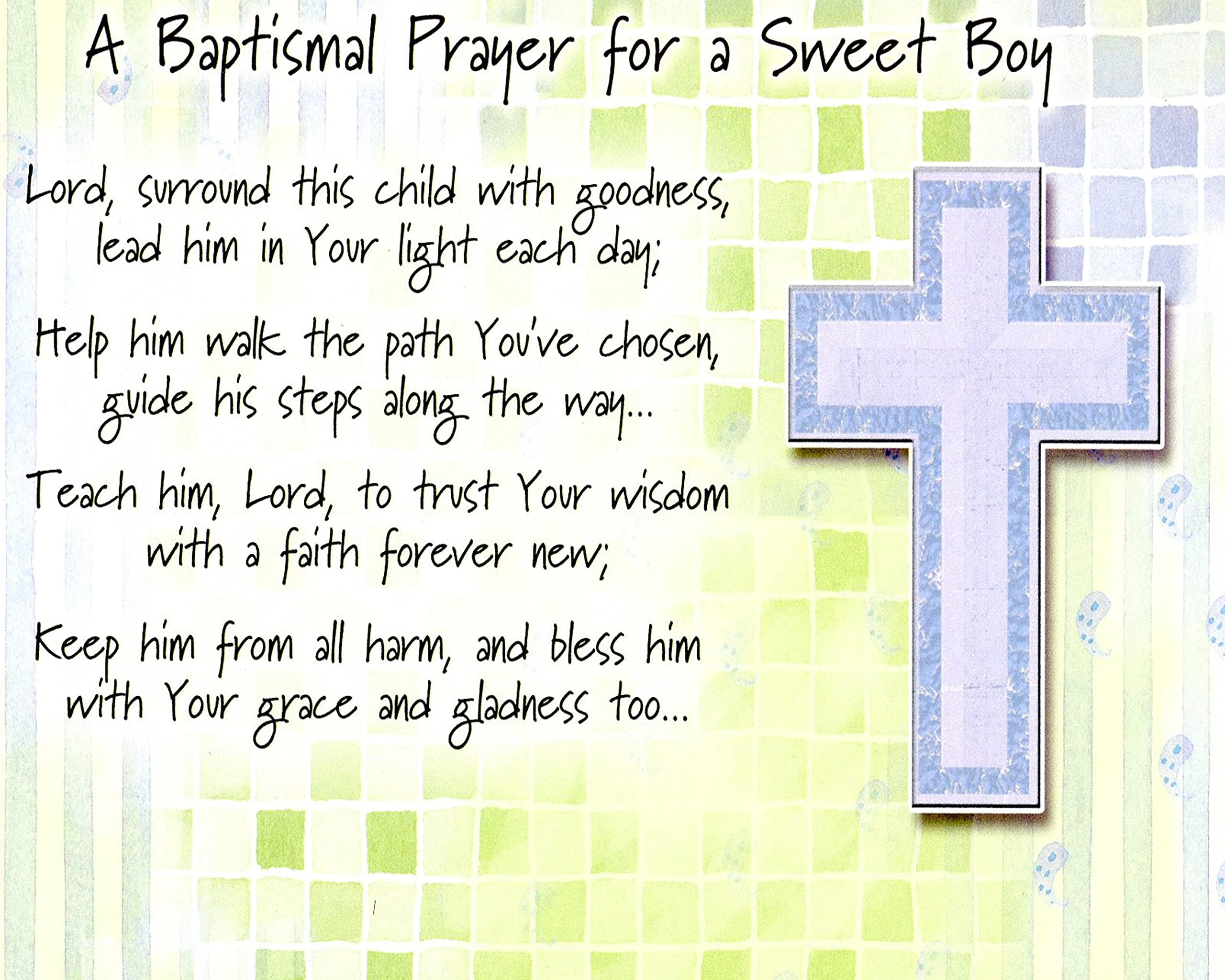 Catholic print picture - BAPTISMAL PRAYER BOY - 8" x 10" ready to be ...