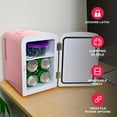 thumbnail image 4 of Frigidaire Portable Retro 6-can Mini Personal Fridge Cooler, EFMIS151, Built-in Bluetooth(R) Speaker, Pink, 4 of 14