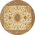 thumbnail image 1 of Ahgly Company Indoor Round Medallion Brown Traditional Area Rugs, 7' Round, 1 of 4