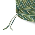 thumbnail image 6 of Jordan Manufacturing Sunbrella 74" x 22" Fischer Lagoon Green Chevron Rectangular Outdoor Chaise Lounge Cushion with Ties and Hanger Loop, 6 of 10