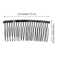 thumbnail image 2 of Senkary 10 peines para el pelo con clip de alambre de metal, peines para velo de novia (20 dientes negros), 2 of 2