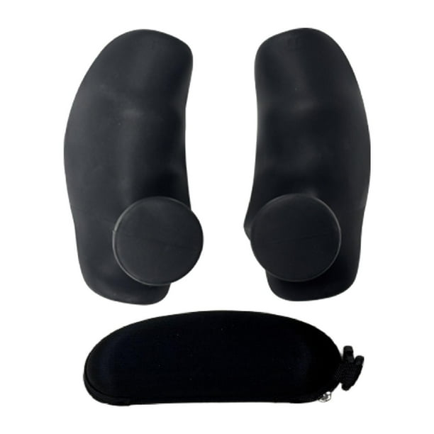 2 almohadillas de silicona antideslizantes para levantamiento de pesas y protección de manos. Negro
