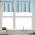 thumbnail image 3 of Ambesonne Cartoon Valance & Curtain, Movie Night Theme Pop Corn, 55"x24", Mustard and Pale Blue, 3 of 7