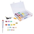 thumbnail image 3 of Kit Surtido De Fusibles, 180 Piezas 5-40A Fusible De Cuchilla De Automóvil Con Inserción De aleación De Aluminio Con Probador De Circuito Para Equipos Eléctricos, 3 of 7