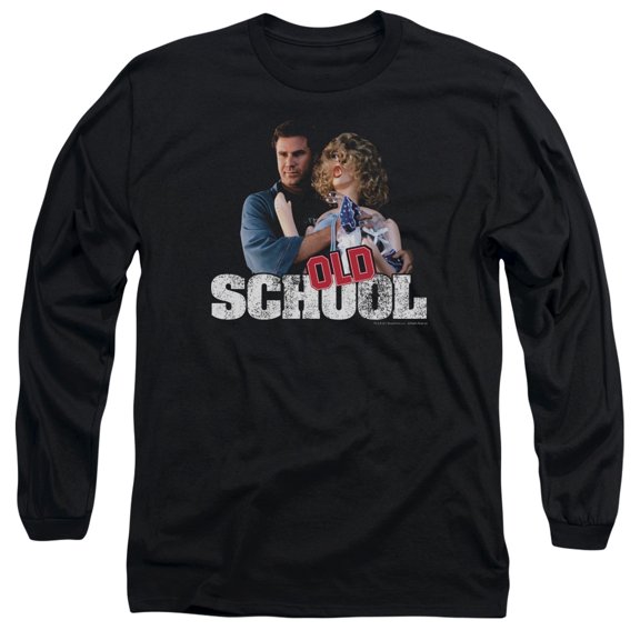 Old School Frank And Friend Long Sleeve Adult 18/1 T-Shirt Black