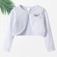 thumbnail image 2 of UACY Girls Long Sleeve Bolero Cardigan, Soft Knit Shrug Sweater with Button Front, Perfect for Kids and Toddlers, 2 of 4