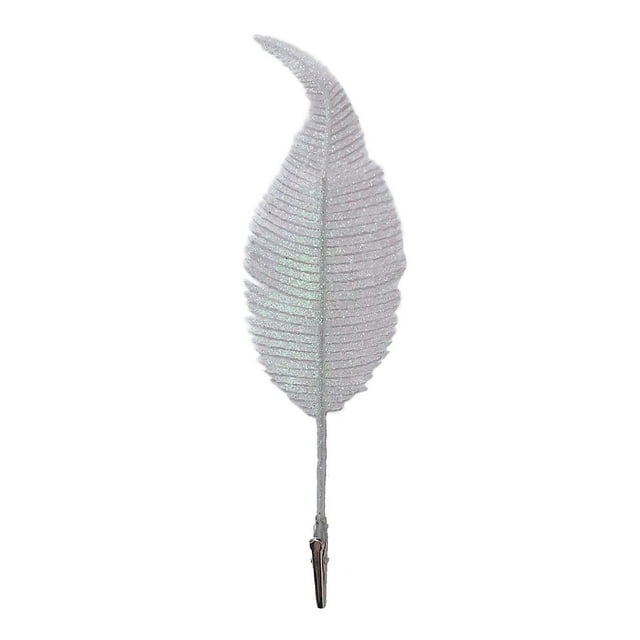 Adorno de hojas de árbol de Navidad, hoja brillante con Clip, adornos colgantes para árbol, decoración para fiesta en casa de Navidad