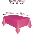 thumbnail image 2 of 54" x 72" Rectangle Disposable Plastic Table Covers Wipe Clean Party Table Cloth Covers (Rose), 2 of 7