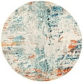 thumbnail image 3 of SAFAVIEH Madison Brooke Vintage Abstract Area Rug, Cream/Orange, 9' x 9' Round, 3 of 10