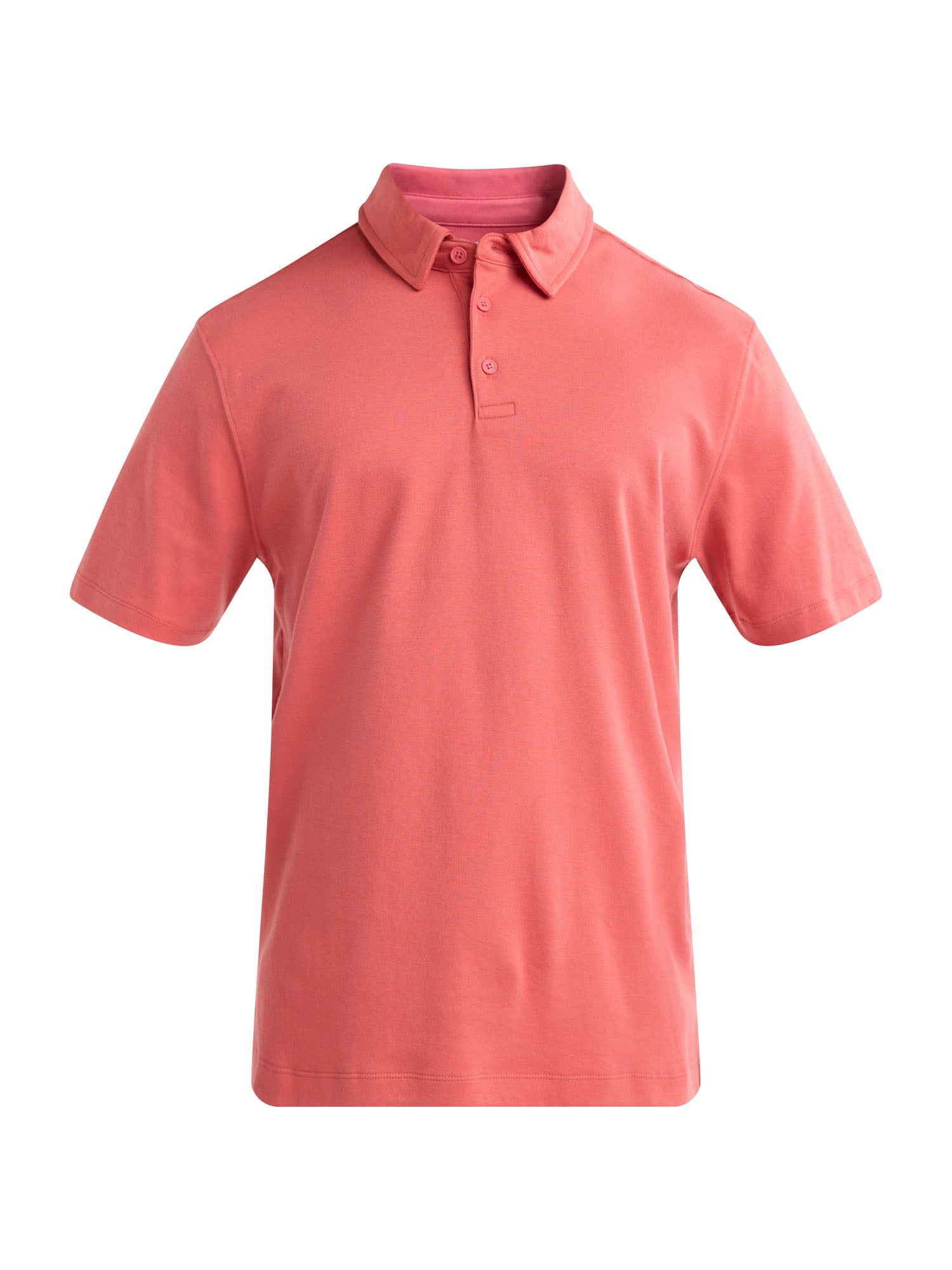 Free Assembly Mens Cotton Polo Shirt with Short Sleeves, Sizes XS-3XL