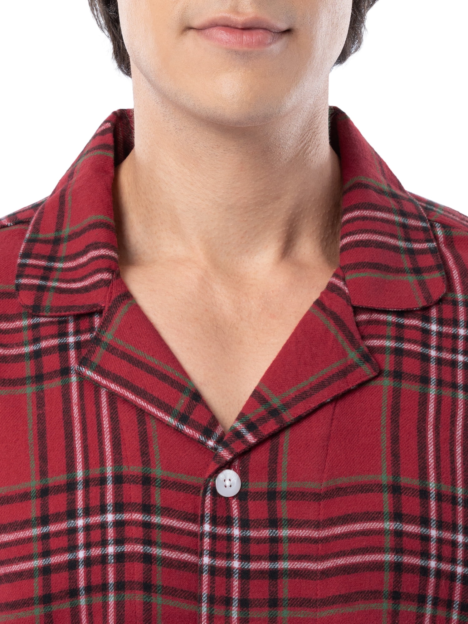 Fruit of the Loom Men's Flannel Top and Bottom Pajama Set, Sizes S-5XL
