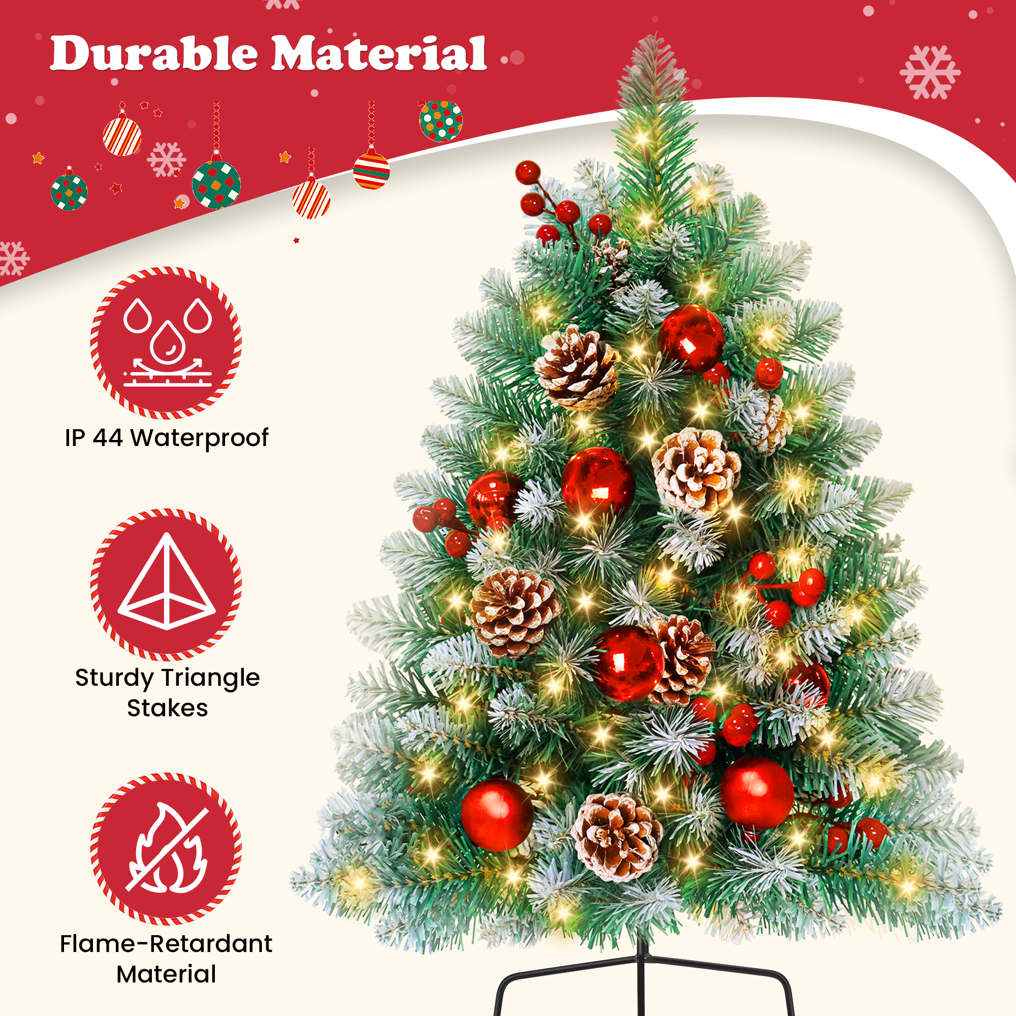 Yexmas 30" Outdoor Christmas Trees LED Lights 2-Pack photo 6