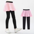 thumbnail image 4 of Girls Footless Leggings with Ruffle Tutu Skirt Plaid Stretchy Ruffle Tight Pants for Toddler Kids 3-11 Years, 4 of 6