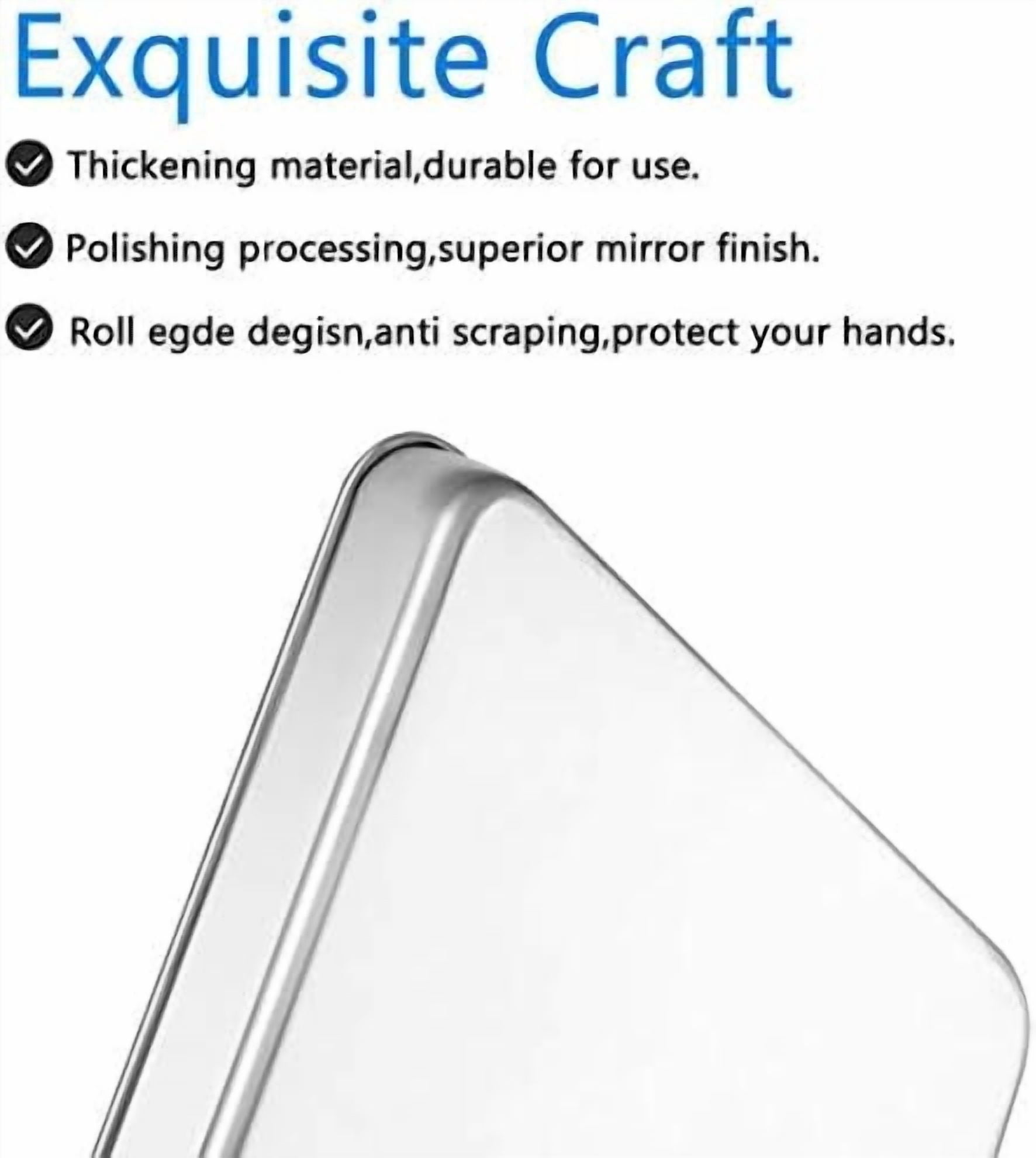 Cookie Sheet Baking Sheet,  Stainless Steel Bakeware Oven Tray, 16 inch Commercial Grade Professional Bakeware, Healthy & Non-toxic, Mirror Finish & Rustproof, Easy Clean & Dishwasher Safe