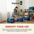 thumbnail image 5 of ORGANIZE-IT! Storage Milk Crate, Heavy-Duty Versatile Box Organizers, Blue, 4 Pack, 5 of 5