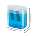 thumbnail image 3 of 12pc Covered Double Hole Handheld Pencil Sharpener Manual Tool For Standard And Extra Large Pencils Ideal For Children Adults Students School Home Use, 3 of 6