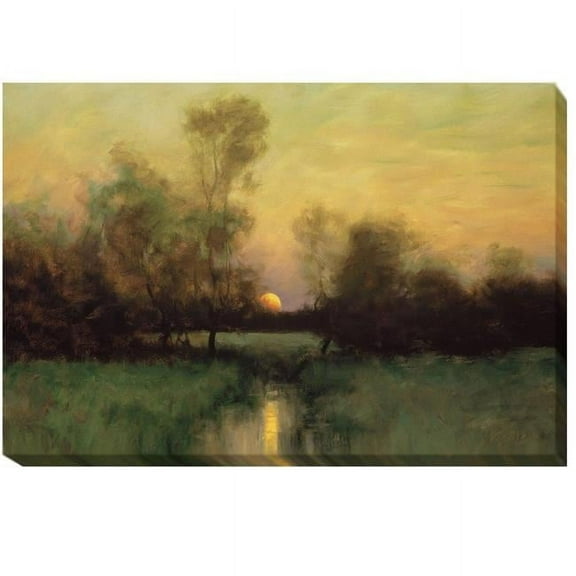 Artistic Home Gallery 1620AM111CG Summer Moonrise by Dennis Sheehan Premium Gallery-Wrapped Canvas Giclee Art - Ready to Hang, 16 x 20 x 1.5 in.