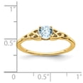 thumbnail image 3 of Auriga Fine Jewelry 10K Yellow Gold Aquamarine Celtic Knot Ring for Women Size- 7, 3 of 5