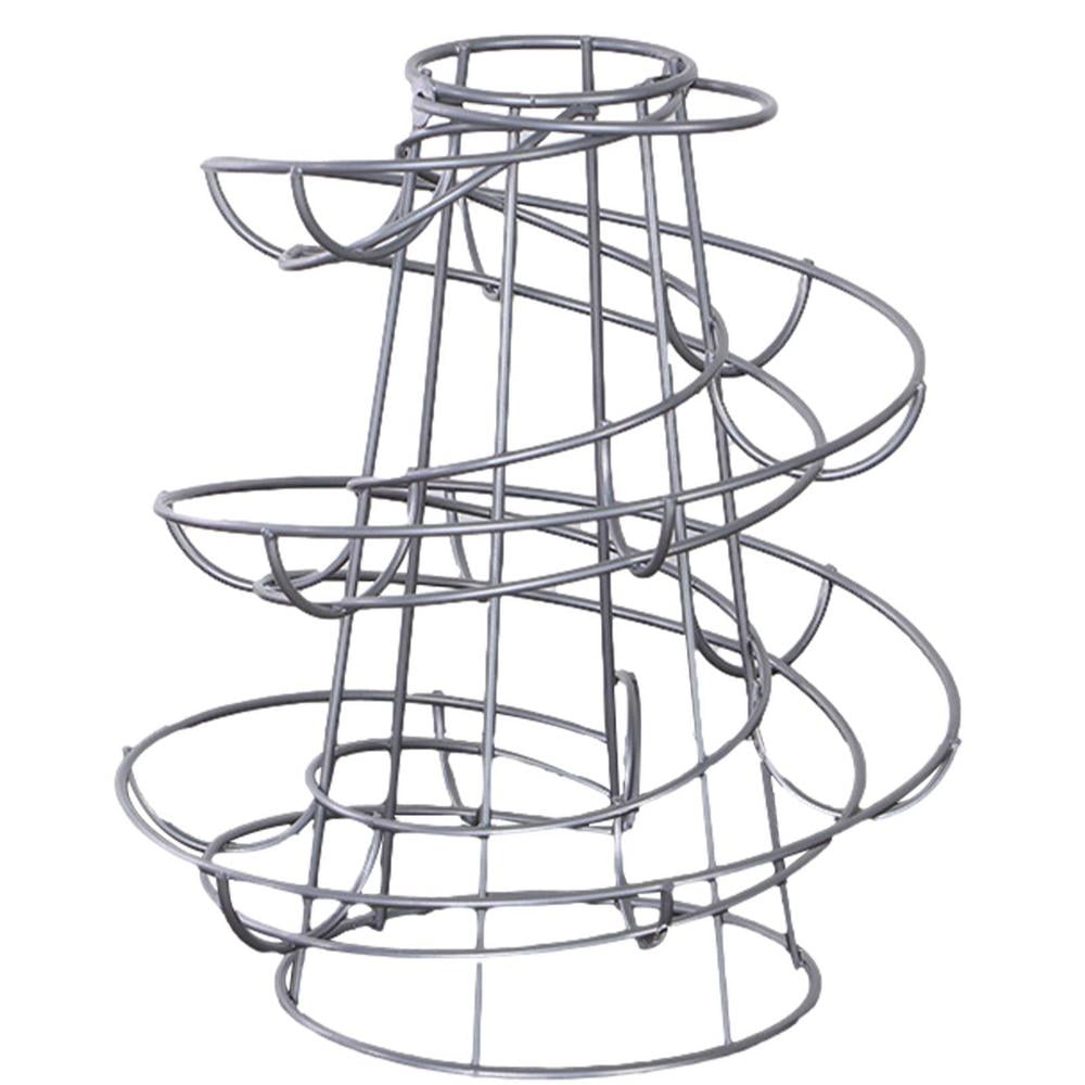 Metal Egg Holder Creative Spiral Egg Rack Freestanding Wired