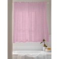 thumbnail image 3 of Sheer Curtains 72 Inches Long 2 Panels Set for Bedroom, Pink Burlap Texture Semi Sheer Curtains for Windows, Farmhouse Vintage Pink Voile Window Treatments Rod Pocket Curtain, 3 of 7