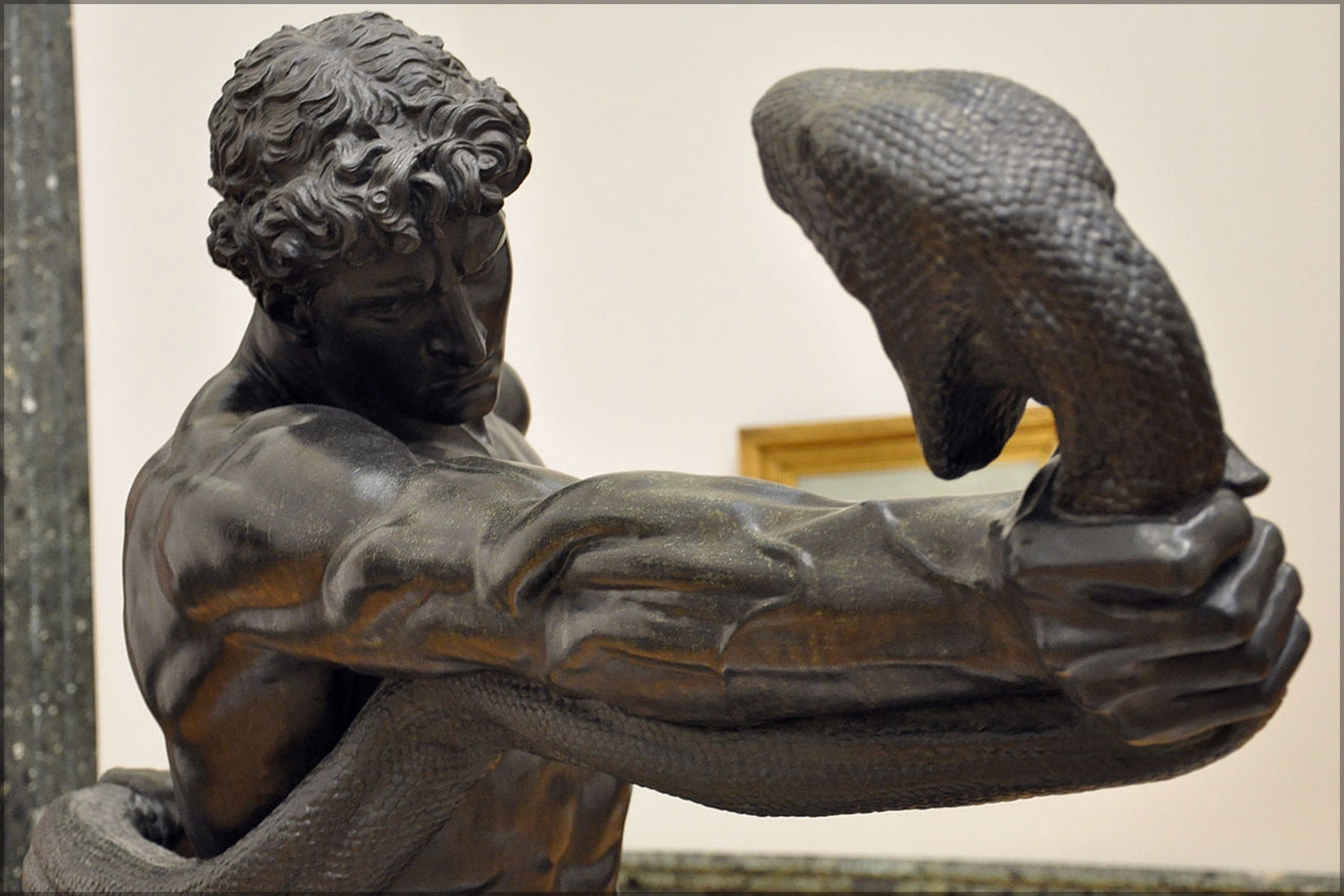 24"x36" Gallery Poster, Athlete Wrestling with Python Tate Britain