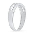 thumbnail image 4 of 14kt White Gold Mens Round Diamond Wedding Band Ring 1/8 Cttw, 4 of 4