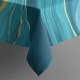 thumbnail image 5 of Blue Marble Gold Line Pattern Square Tablecloth,Waterproof Square Table Cover,Wipeable Spillproof Washable Table Cover for Home Kitchen Party Decor 42"X42"(107x107cm), 5 of 6