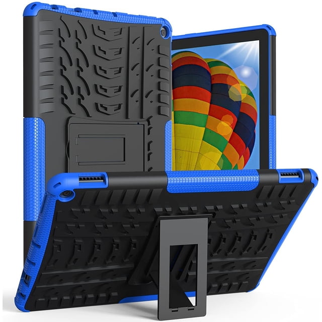 Pour Étui pour Tablette F I R E HD 10 2021, Étui de Protection Robuste à Double Couche Antichoc Résistant aux Impacts avec Béquille Compatible avec Fire HD 10 Case & 10 Plus 11th Generation Not For IPad 10.1