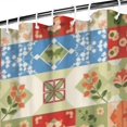 thumbnail image 3 of Pioneer Flower Floral Print Pattern Shower Curtain 84"x72", Bathroom Decorative Shower Curtain Set with 12 Hooks, Waterproof Washable, 3 of 6