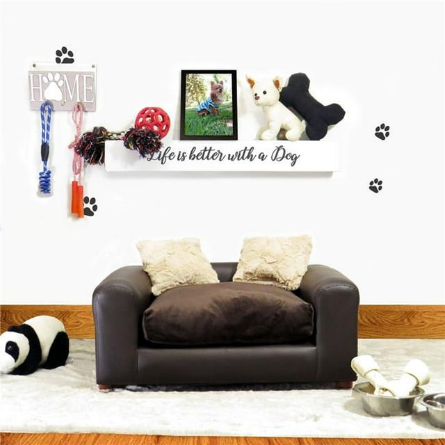 Moots LET108M Moots Premium Leatherette Pets Sofa, Espresso - Medium