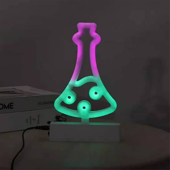 Moocorvic Neon LED Bat Lights Signs Night Lights Desk Table Lamp Halloween Wall Decor