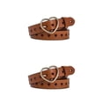 thumbnail image 4 of Qarigey Cinturón de cuero para mujer, accesorio de decoración de moda, adorno de cintura, hebilla informal en forma de corazón para niña, Type1 NO1, 4 of 6
