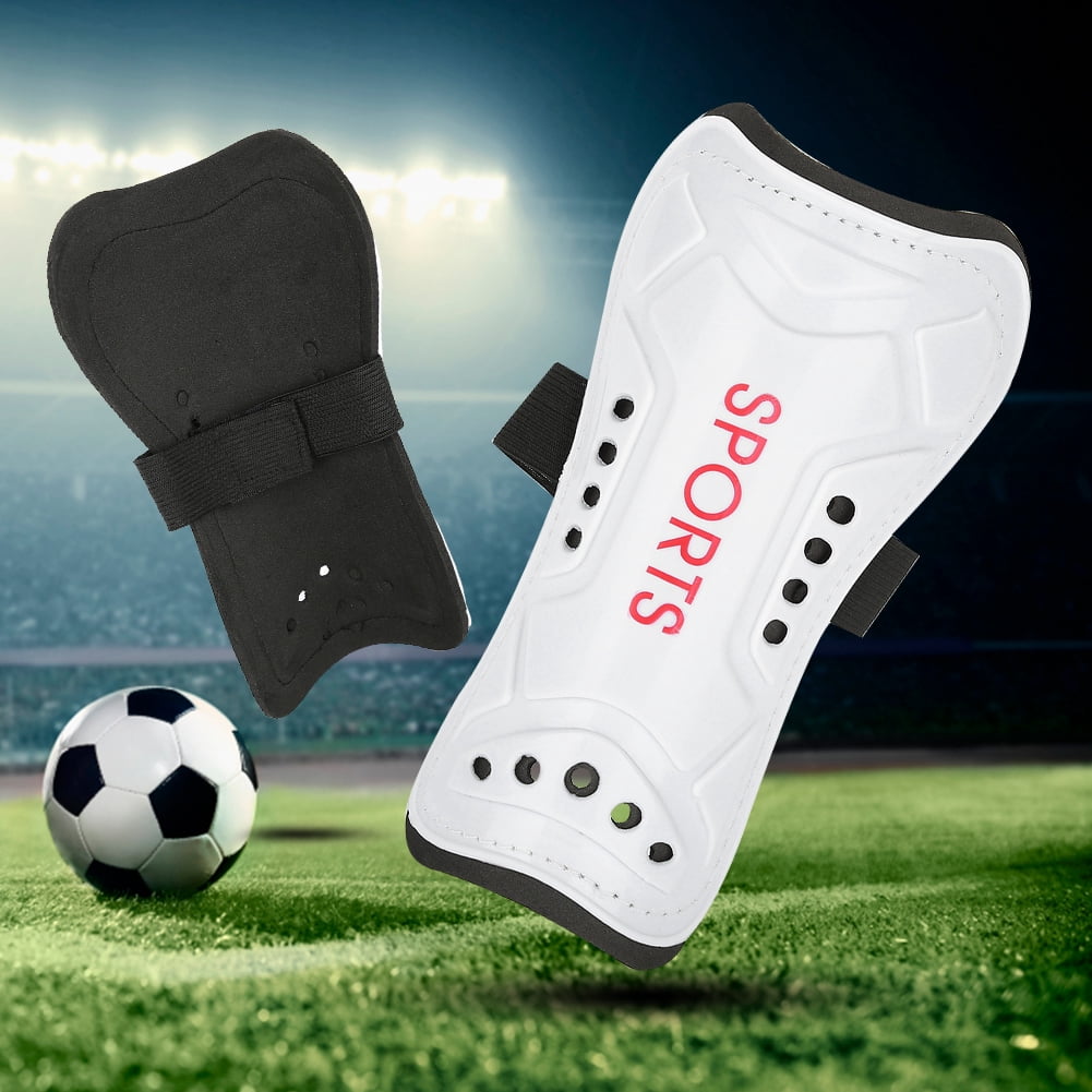 Mini Protège-Tibias Football – 8x5 Cm, EVA Léger, Lot 2 Paires Blanc/Noir, Pour Enfants Et Adultes
