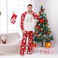 thumbnail image 4 of Christmas Family Matching Pajamas Sets Christmas PJ's Letter Print Top and Plaid Pants Jammies Sleepwear, 4 of 7