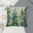 thumbnail image 2 of COMIO Watercolor Dark Green Teal Tree Pillow Covers Rustic Nature Forest Decorative Throw Pillows Winter Christmas Outdoor Farmhouse Cushion Case Decor for Sofa Couch Bed, 2 of 5