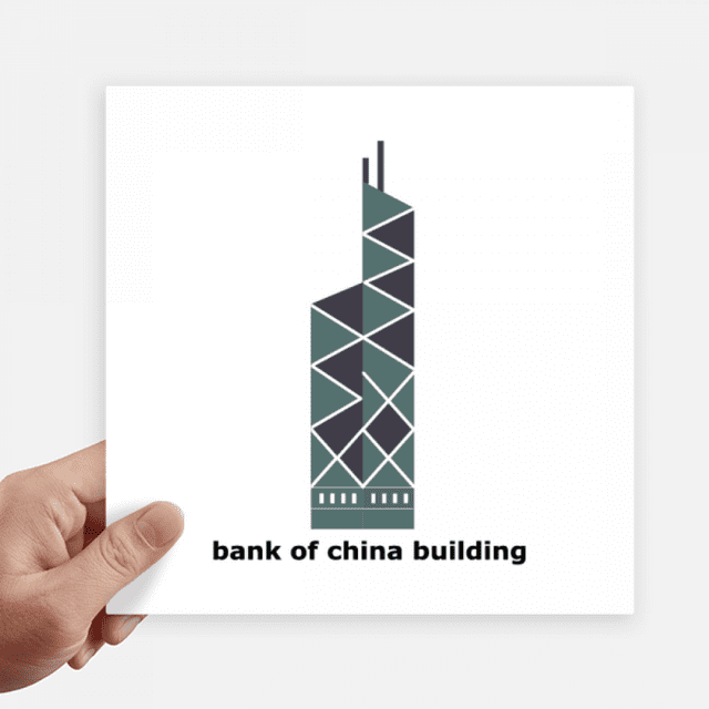 Hong Kong Banque de la Chine Autocollant Tags Mur Image Ordinateur Portable Décalque Auto-Adhésif