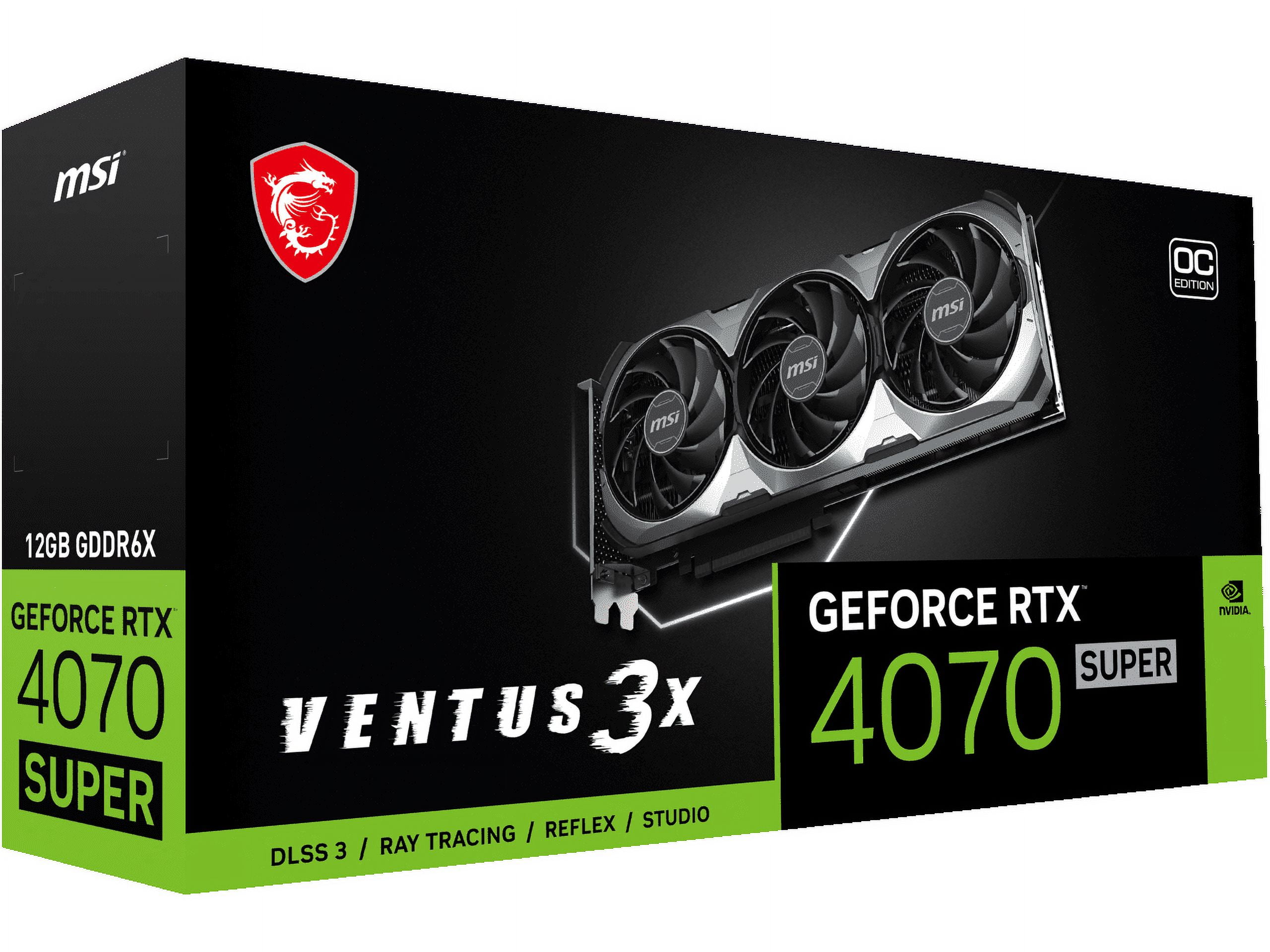 MSI GeForce RTX 4070 SUPER 12G VENTUS 3X OC Gaming GPU MSI GeForce RTX 4070 SUPER 12G VENTUS 3X OC Gaming GPU