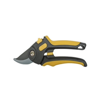 Expert Gardener Soft Grip Adjustable Pruner, 3/4" Cutting Capacity in Black and Yellow