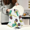 thumbnail image 2 of Dino Riding Monster Truck Dish Towels Set of 4, Cartoon Racing Driver Washable Tea Towels Dishcloths Lint-Free 18x28 Inch Fast Drying for Kitchen Restaurant Bar Clean, 2 of 5